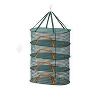 Relaxdays Red plegable para secar Oval verde oscuro,naranja