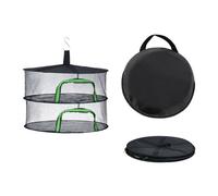 Relaxdays Red plegable para secar, verde verde,negro