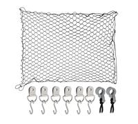 Relaxdays Red separadora de perros para coche negro