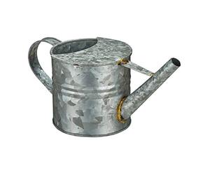 Relaxdays Regadera 1,3 L, para Plantas de Interior, Jarra Riego Decorativa, Diseño Vintage, Metal, con Asa, Plateado