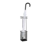 Relaxdays Regenschirmständer aus Metall Paragüero, 52,5 x 13,5 x 13,5 cm, Metal, Soporte Cuadrado para Paraguas, Resistente, Diseño Moderno, Negro, Acero