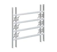 Relaxdays 10020764_629 Ventana, Extensible, Acero galvanizado, reja de Seguridad, Gris, 600 x 700-1050 mm