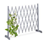 Relaxdays Reja para plantas trepadoras extensible gris