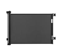 Relaxdays Rejilla de Seguridad, Extensible hasta 3 m, instalación con Taladro, protección Infantil, escaleras, Negro, Plástico, Hierro, 86 x 300 x 1 cm