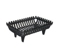 Relaxdays Rejilla para Chimenea, Fuego Bock, HBT: 18 x 46 x 31 cm, Macizo, Pesado, Hierro Fundido, Negro
