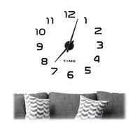 Relaxdays Reloj adhesivo 3D para la pared negro