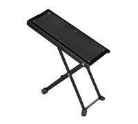 Relaxdays Reposapiés para Guitarrista, Soporte ergonómico, Antideslizante, Plegable, 4 Alturas, 1 Ud, Negro, Adultos Unisex