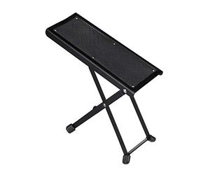 Relaxdays Reposapiés para Guitarrista, Soporte ergonómico, Antideslizante, Plegable, 4 Alturas, 1 Ud, Negro, Adultos Unisex