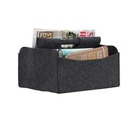 Relaxdays Revistero con Asa y Dos Compartimentos, Fieltro, Antracita, 22x32x29 cm