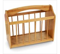 Relaxdays Revistero de bambú marrón claro