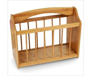 Relaxdays Revistero de bambú marrón claro