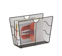 Relaxdays Revistero de Metal en Rejilla, Negro, HxLxP: 27x39x17 cm, Acero, 17x39x27 cm