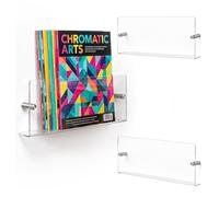 Relaxdays revistero de pared transparente, set de 3, acrílico, salón | 14,5 x 48 x 5,5 cm