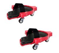 Relaxdays Rodilleras rodantes rojo,negro