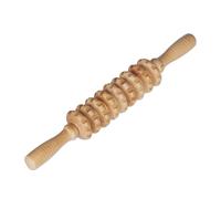Relaxdays Rodillo de Masaje, Masajeador Manual de Madera, Bastón Masajear Espalda, Cuello, Piernas, Natural, 5 x 38 x 5 cm