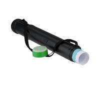 Relaxdays Rollo Extensible para pósteres, 50-108 cm, Ø 8,5 cm, Transporte de pósteres, hasta A0, Negro/Verde