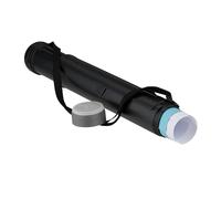 Relaxdays Rollo Extensible para pósteres, 50-108 cm, Ø 8,5 cm, Transporte de Carteles, Negro/Gris