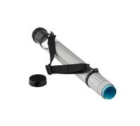 Relaxdays Rollo para pósteres con Correa, 64 cm, Ø 7,5 cm, Transporte hasta DIN A1, Transparente/Negro