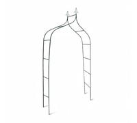 Relaxdays - Romántico arco para rosas y plantas trepadoras Metal 2,4 metros Color verde, 38x170x240 cm