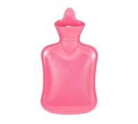Relaxdays Rosa 1 litro Bolsa Agua Caliente 1 L, Bolsita Calentar la Cama, sin Funda, para Niños y Adultos, Goma, Tapón Rosca, 29 x 16 x 4,5 cm