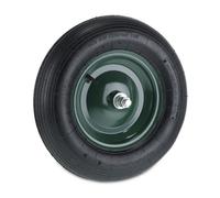 Relaxdays Rueda carretilla 4.80 4.00-8 con eje verde oscuro,negro