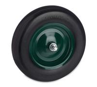 Relaxdays Rueda carretilla 4.80 4.00-8 + eje verde oscuro,negro