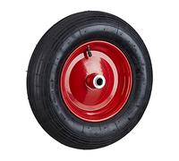 Relaxdays Rueda Carretilla Hinchable 4.80 4.00-8, Goma, Negro, hasta 120 kg
