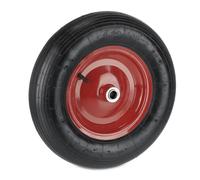 Relaxdays Rueda carretilla neumática 4.80 4.00-8 rojo,negro