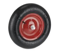 Relaxdays Rueda carrito inflable 4.80 4.00-8 eje rojo,negro,plata