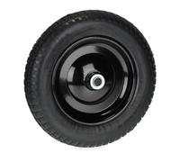Relaxdays Schubkarrenrad Rueda Carretilla 3.00-8, Goma Maciza, Llanta Acero, Neumático Repuesto Carro, Antipinchazos, máx. 80 kg, Negro, 90 mm