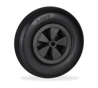 Relaxdays Rueda de carretilla 3.50-6 en negro negro