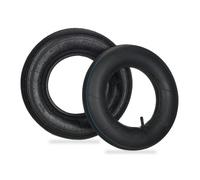 Relaxdays Rueda Carretilla con Cámara de Aire, Neumático Repuesto Perfilado, 4.00-8", para Carreta, máx. 150 kg, Negro, Caucho, 40 x 40 x 10 cm