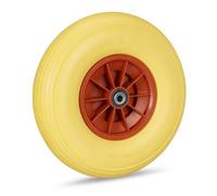 Relaxdays Rueda de goma completa 4.00-6 amarillo,rojo