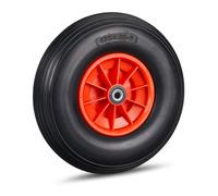 Relaxdays Rueda de goma completa 4.00-6 rojo,negro