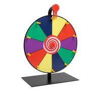 Relaxdays Rueda de la Fortuna giratoria de 30 cm para Mesa, Multicolor