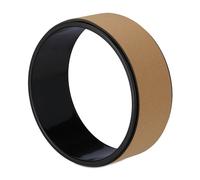 Relaxdays Rueda de Yoga, 32 cm Ø, Corcho, Gomaespuma, Antideslizante, Entrenamiento, Accesorios Pilates, Negro/Natural