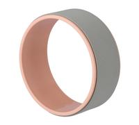 Relaxdays Rueda de Yoga, 32 cm Ø, Plástico, Gomaespuma, Antideslizante, Elasticidad, Accesorios Pilates, Rosa/Gris