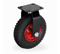 Relaxdays Rueda fija 2.50-4 rojo,negro