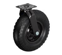 Relaxdays Rueda giratoria neumática 3.00-4 negro