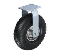 Relaxdays Rueda para Muebles, 3.00-4, Carga máx. 120 kg, Goma, Chapa de Acero, Neumático, Resistente, Negro/Plateado