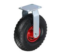 Relaxdays Rueda para muebles 3.00-4 rojo,negro,plata