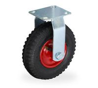 Relaxdays Rueda para Muebles, Carga máx. 120 kg, Goma, Chapa de Acero, Resistente, Color a Elegir, 25x20x13.5 cm