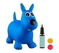 Relaxdays- Saltador Hinchable Perro para Niños hasta 50 Kg sin BPA, Plástico, Color azul, 50 x 26 x 60 cm (10024990_45) , color/modelo surtido