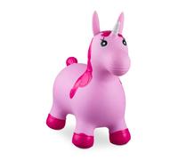 Relaxdays Saltador hinchable unicornio fucsia,rojo