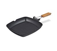 Sartén parrilla aluminio Plancha carne Sartén para asar Sartén para servir 28cm