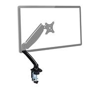 Relaxdays Soporte Monitor Regulable, Brazo Pantalla, Giratorio, Pivotante, Inclinable, VESA 75/100, Escritorio, Negro, Aluminio, 1 Pieza