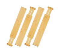 Relaxdays Separador cajones pack de 4 unidades marrón claro