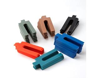 Relaxdays Separadores plásticos, Set de 288 Bloques, 6 tamaños, 0.6-6 mm, para Ventanas, Colores vari