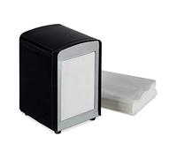 Relaxdays Servilletero de Mesa Retro para Bar, Cafetería y Heladería, Acero, Negro, 15 x 9,5 x 11