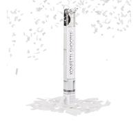 Relaxdays Set de 10 Cañones Confeti, Altura Efecto 6-8 m, Nochevieja, Cumpleaños y Boda, 40 cm, Disparador Confetti Papel, Blanco